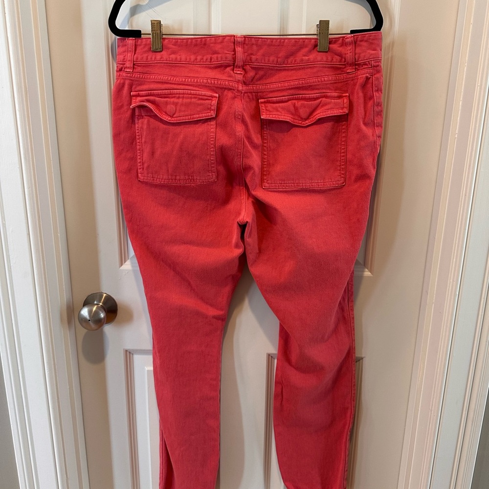 Vineyard Vines Pants Women’s Size 14 Pink Salmon Chino Stretch Casual Preppy - Picture 2 of 4
